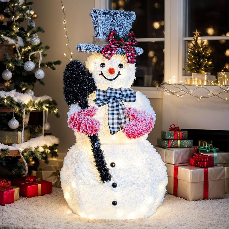 3ft Pre-Lit LED Snowman Decoration