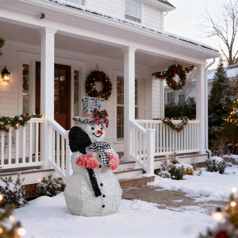 3ft Pre-Lit LED Snowman Decoration