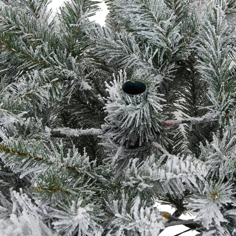 Pre-Lit Snow Flocked Pencil Christmas Tree