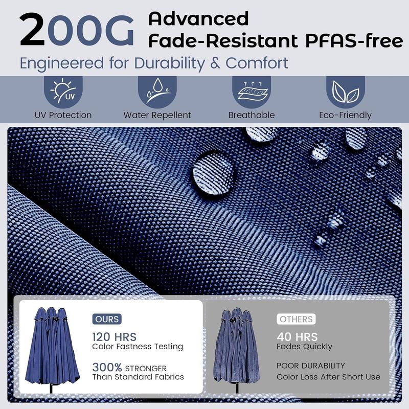 HorizonPro 15-Foot Heavy-Duty Outdoor Market Umbrella