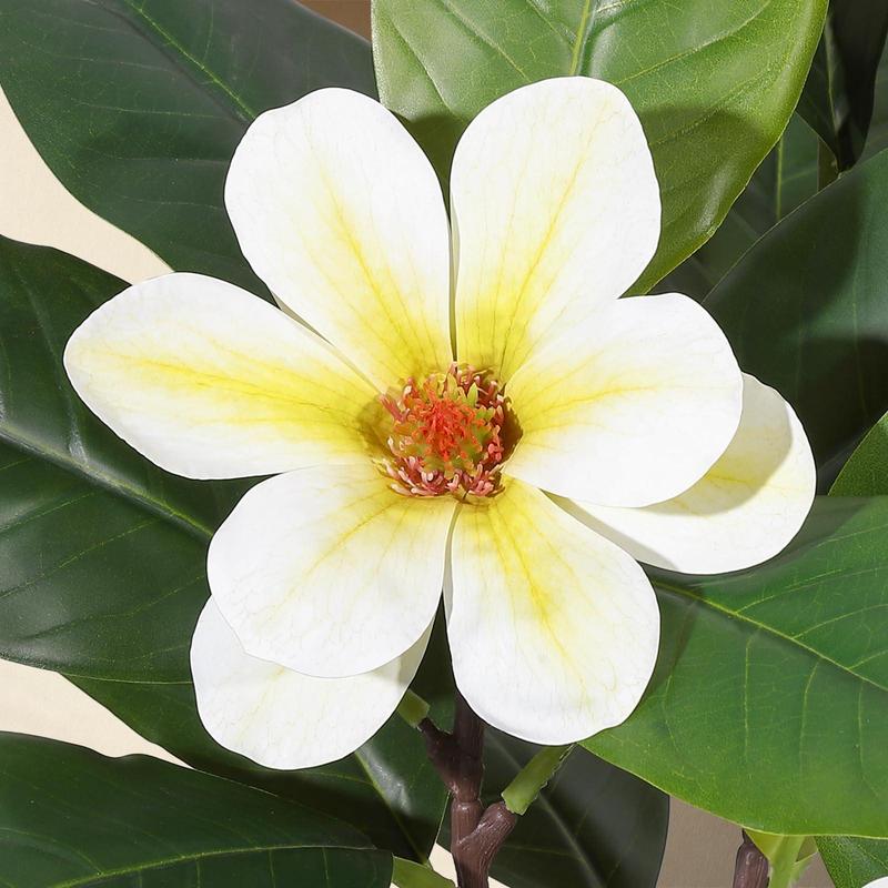 72in Minimalist Faux Rubber Tree - Faux Plant with Real-Touch Leaves