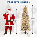 Pre-Lit Snow Flocked Pencil Christmas Tree