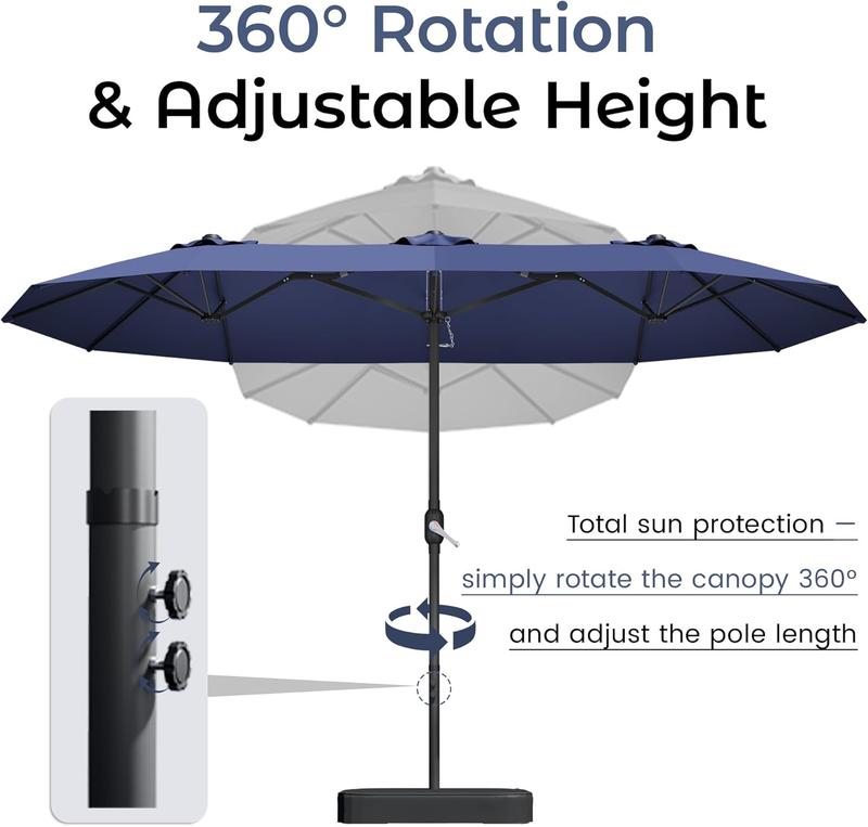 HorizonPro 15-Foot Heavy-Duty Outdoor Market Umbrella