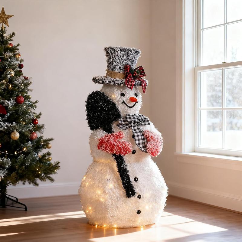3ft Pre-Lit LED Snowman Decoration